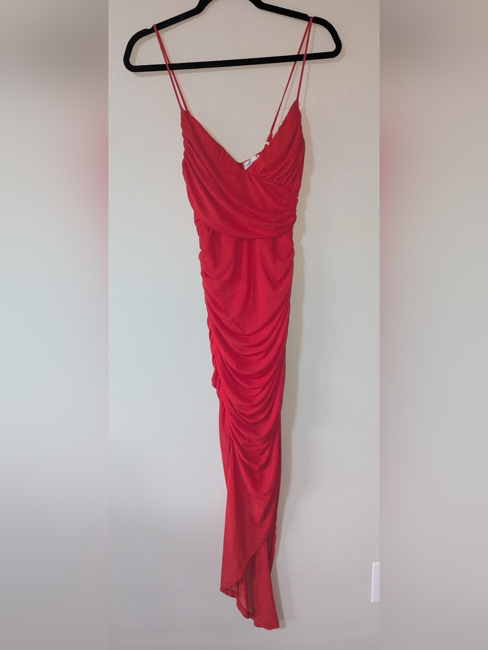 XS‎ Hello Molly Red Ruched Maxi Dress